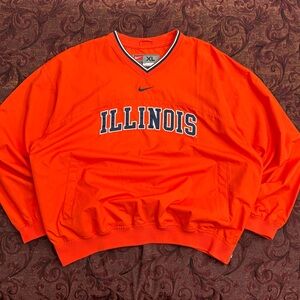 VTG Nike Swoosh Illinois Fighting Illini Pullover Jacket